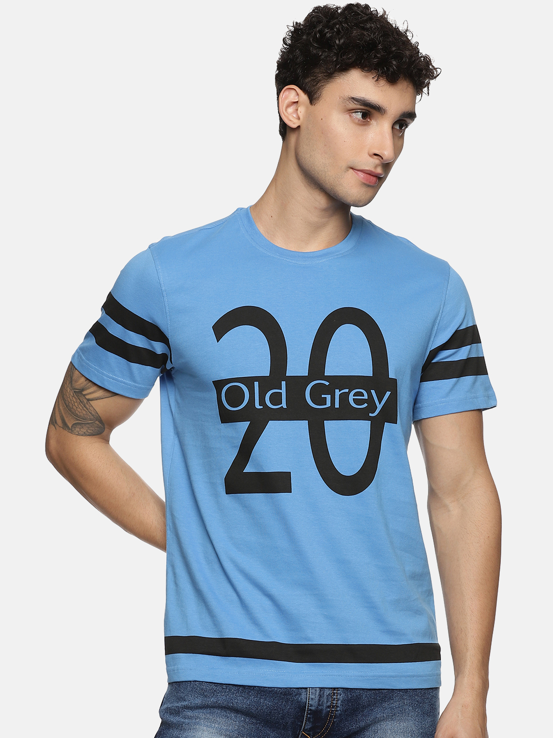 round neck blue t-shirts