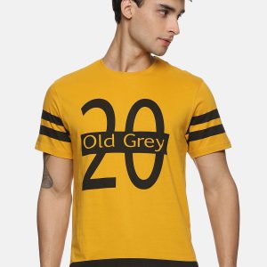 round neck yellow t-shirts