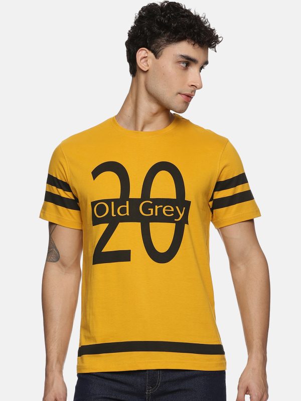 round neck yellow t-shirts