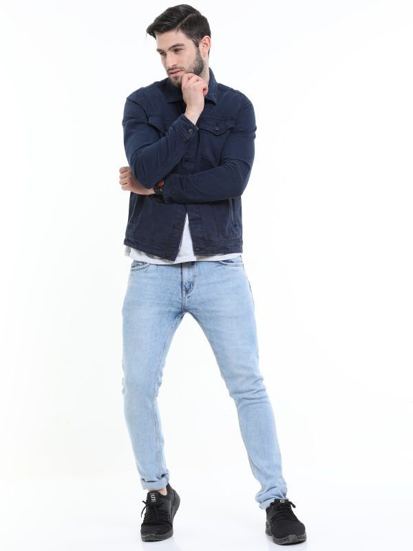 Solid Denim Jacket - Image 5